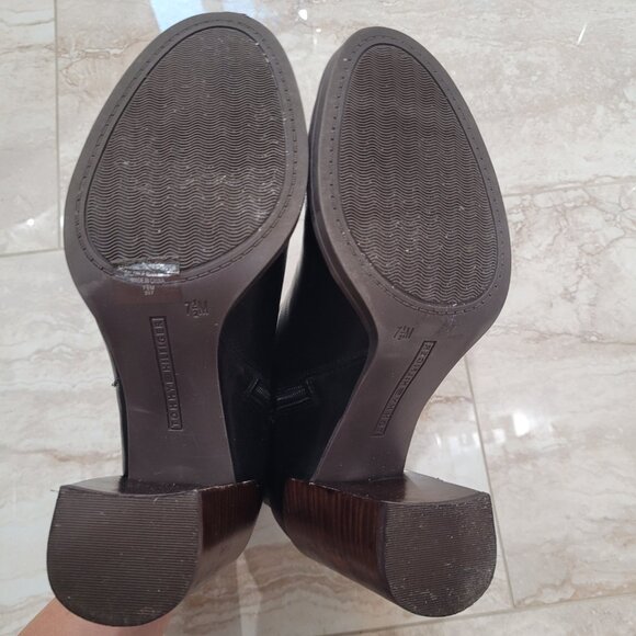 Tommy Hilfiger Britton Women’s Ankle Boots. Leather. Black. Gold tone. Size 7.5. - Picture 10 of 14